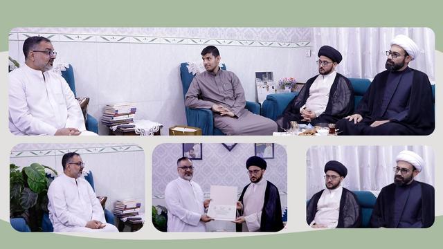 وفد مؤسسة وارث الأنبياء يزور المحقق الشيخ أحمد الحلي